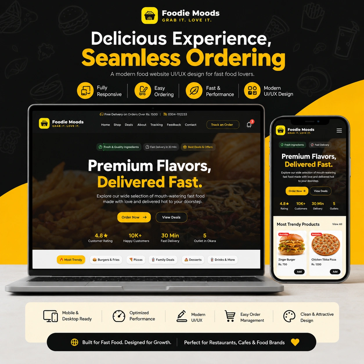 Foodie Moodie website screenshot
